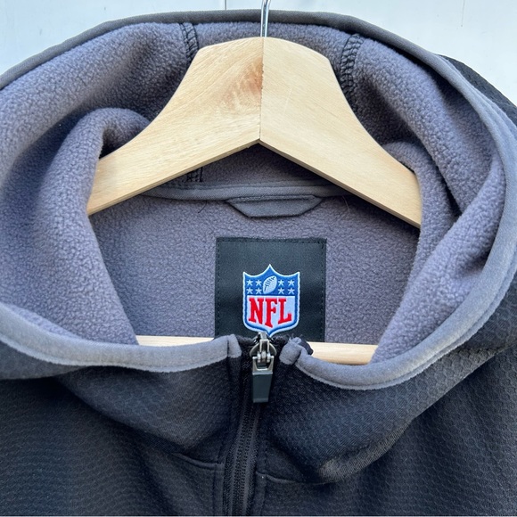 Pittsburgh Steelers NFL Men’s Black Hooded Fleece Jacket w Logo | Size Large - Picture 2 of 13